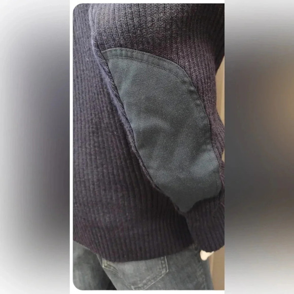 Cobmex Military V Neck Commando Blue/Black Ribbed Sweater  Size 2X - Picture 7 of 12